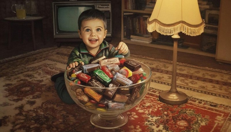 Ваше советское детство было счастливым, если узнаете все 7/7 конфет - ТЕСТ ИИ Kandinsky (18+)