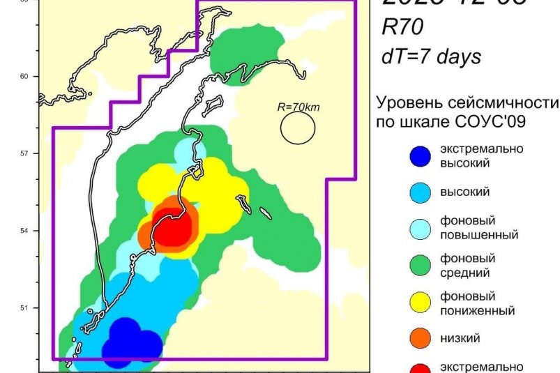 Уровень сейсмичности на Камчатке Камчатский филиал ФГБУН ФИЦ "Единая геофизическая служба Российской академии наук" (18+).
