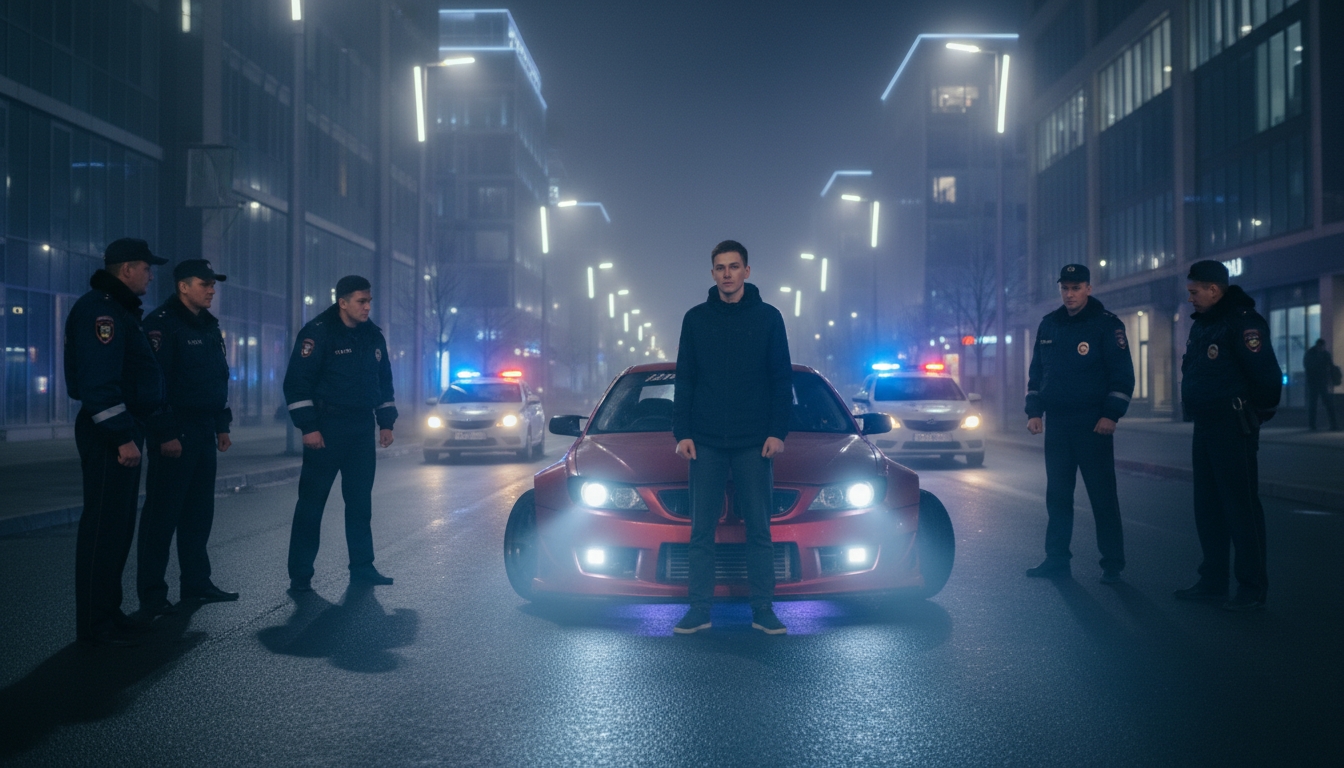 Ижевский дрифтер вновь устроил гонки в Петербурге Сгенерировано