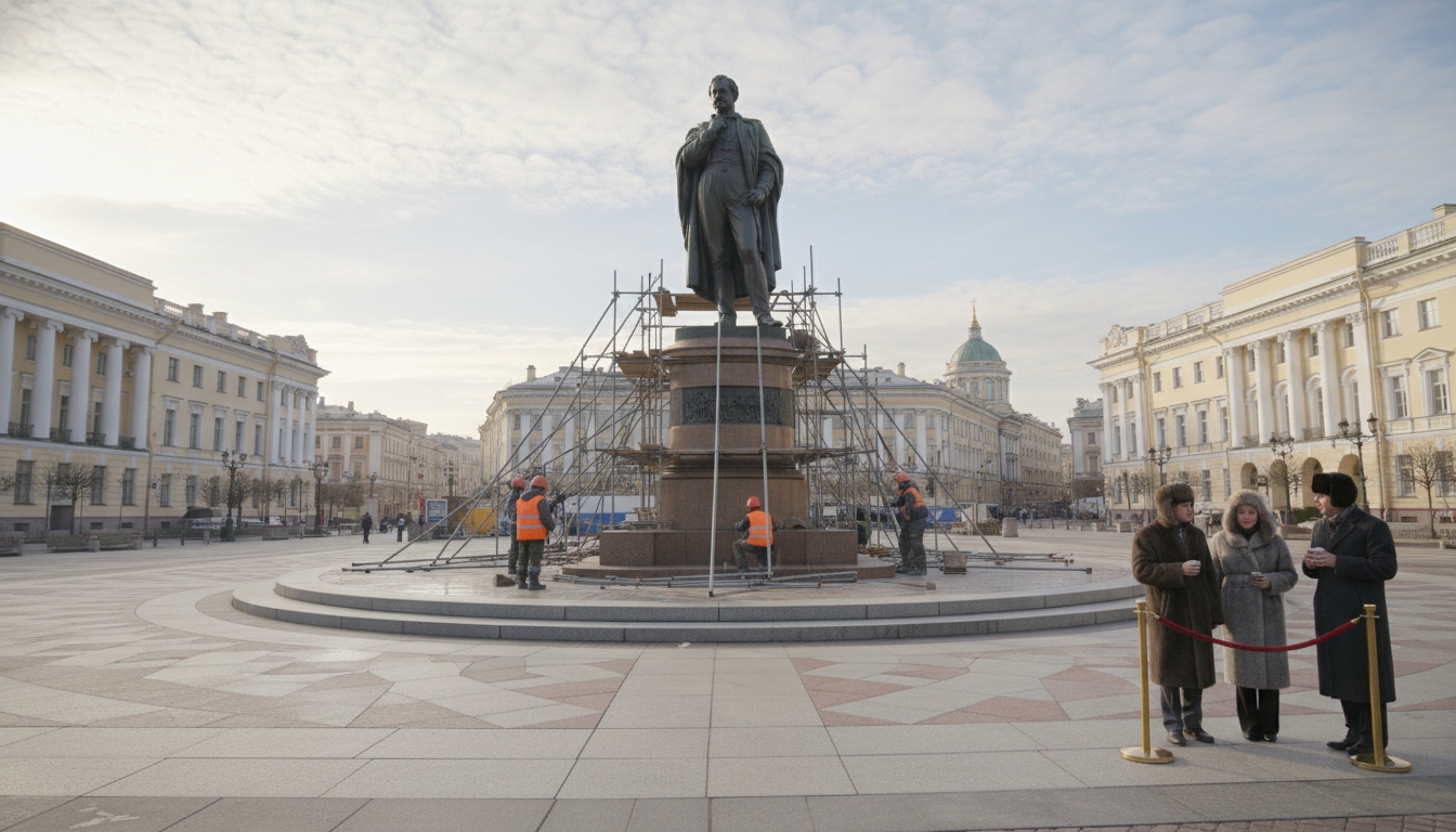 Пушкинский памятник отремонтируют к концу года Сгенерировано
