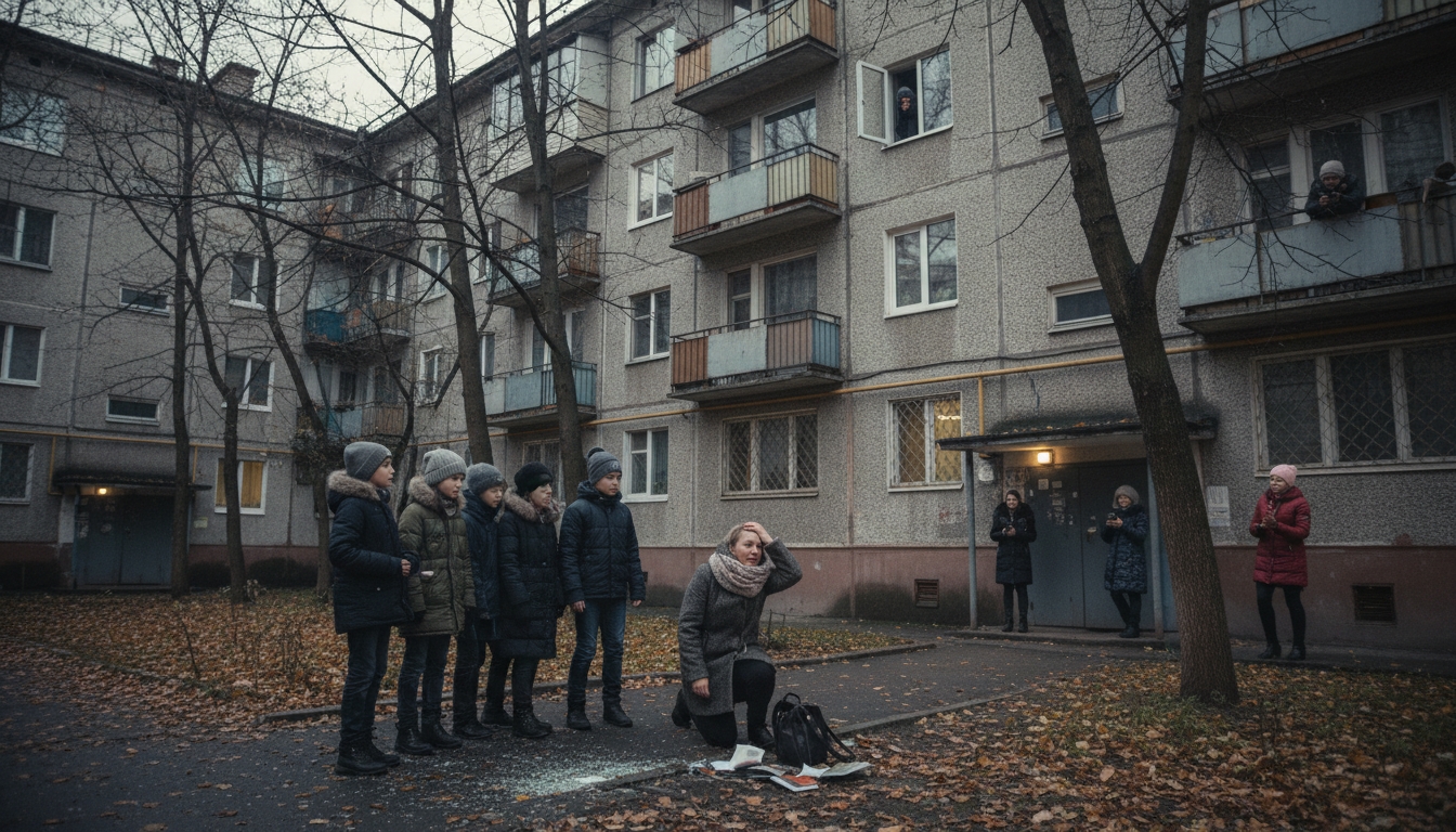 Школьников задержали за бросок бутылки на голову многодетной матери Сгенерировано