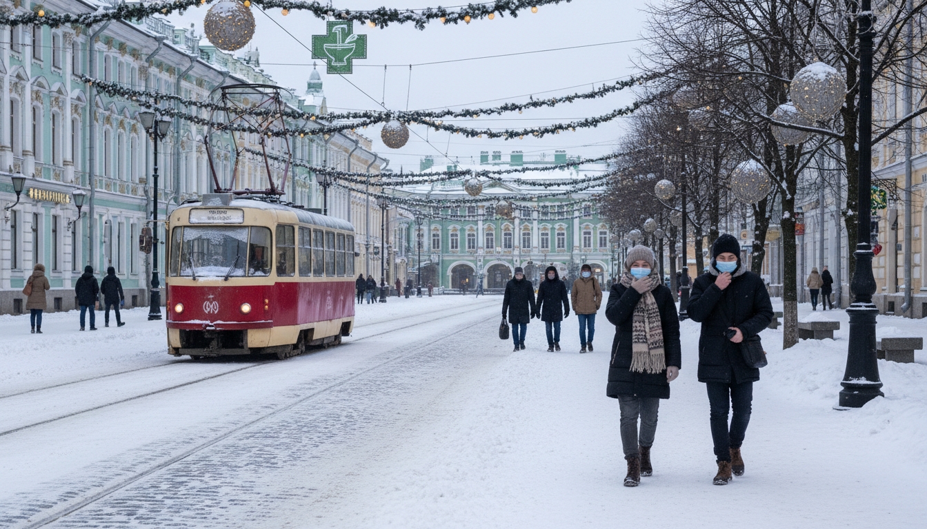 Гонконгский грипп ударит по Петербургу в новогодние каникулы Сгенерировано