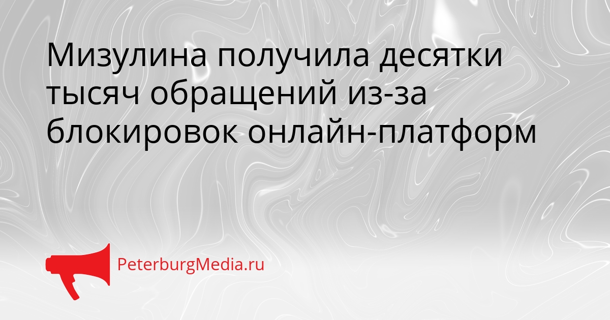 Мизулина получила десятки тысяч обращений из-за блокировок онлайн-платформ Сгенерировано