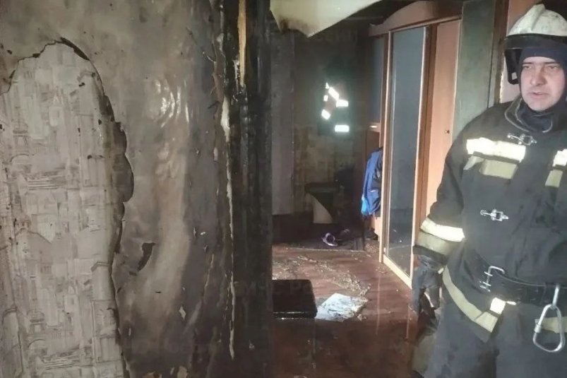 Пожар в доме пресс-службы ГУ МЧС по Забайкалью