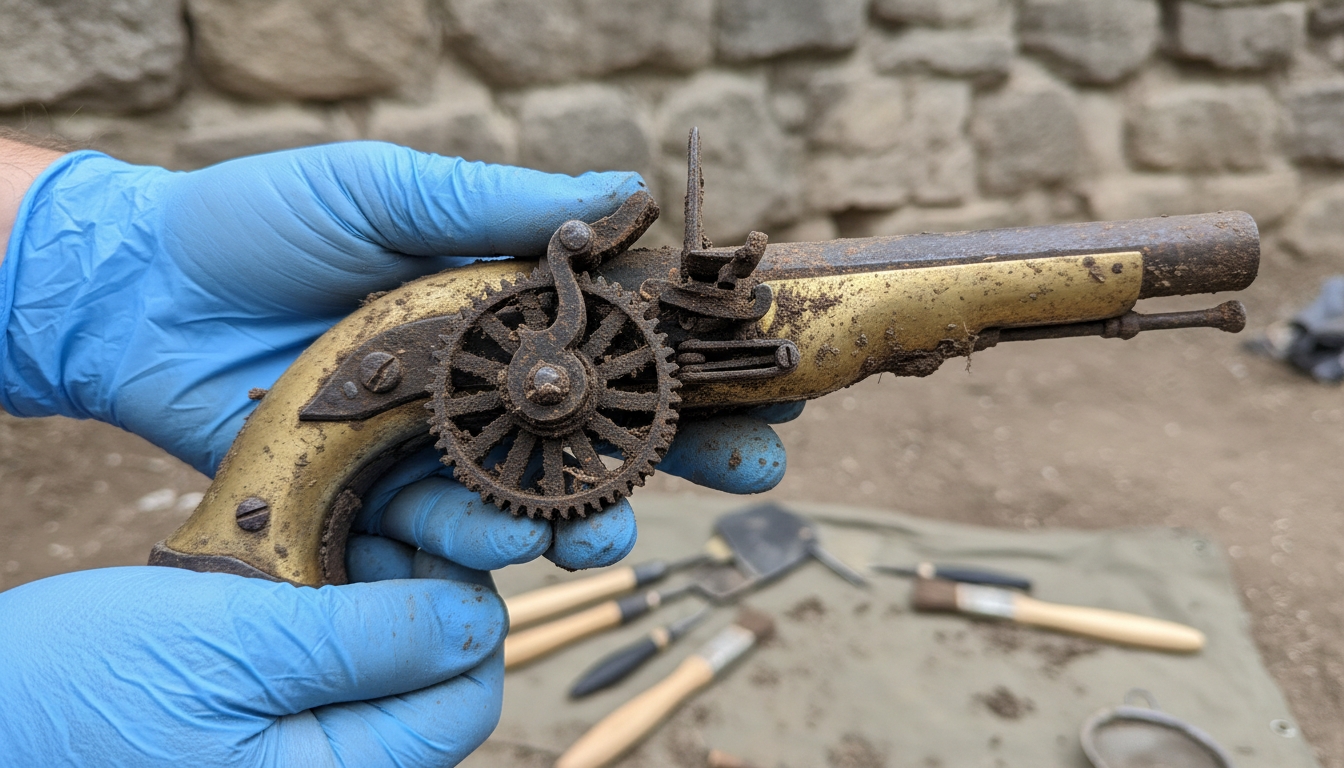 В Выборге нашли 400-летний замок от пистолета Сгенерировано