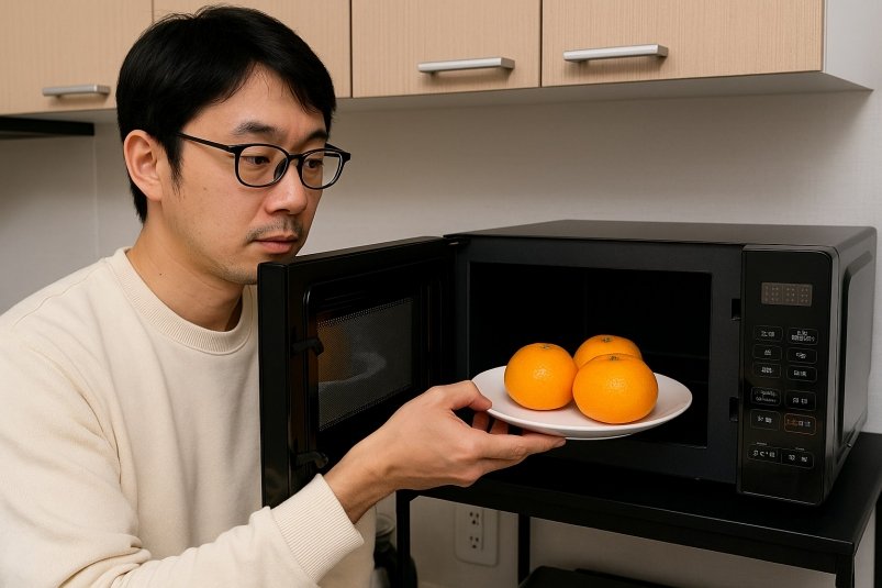 Японский лайфхак сделать кислые мандарины слаще за полминуты сгенерировано ИИ Qwenlm.ai (18+)