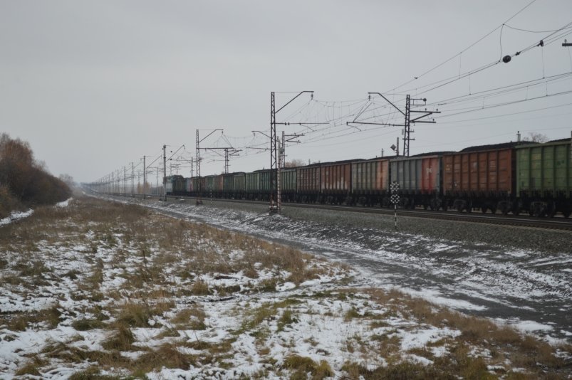 Зима, Омская область, поезд, железная дорога Евгений Овдеенко, ИА OmskMedia