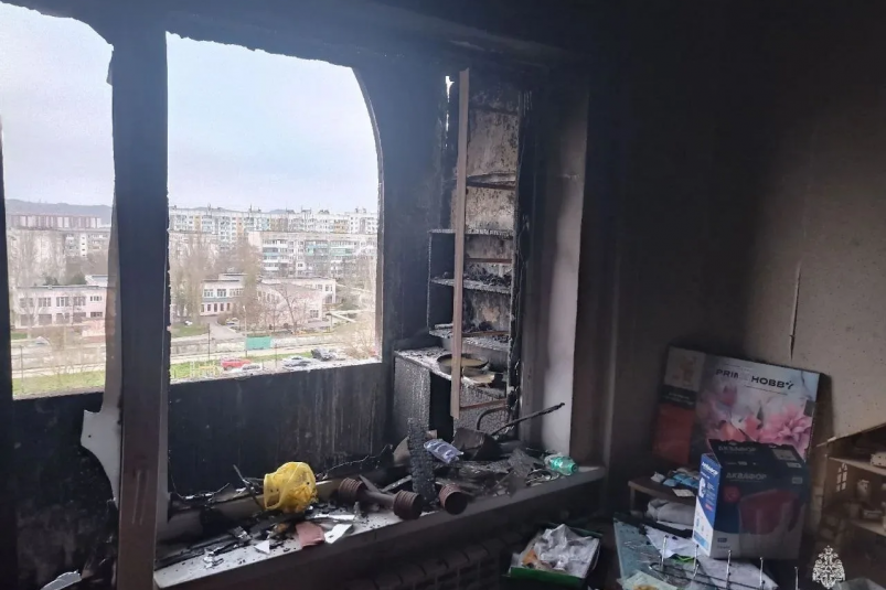 Место пожара МЧС Крыма