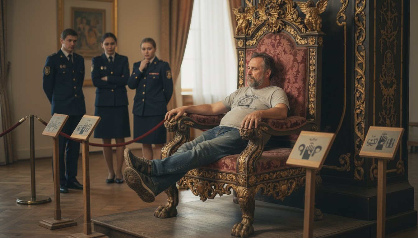 Эрмитаж взыскивает 847 тыс. рублей с посетителя, севшего на трон XVIII века Сгенерировано