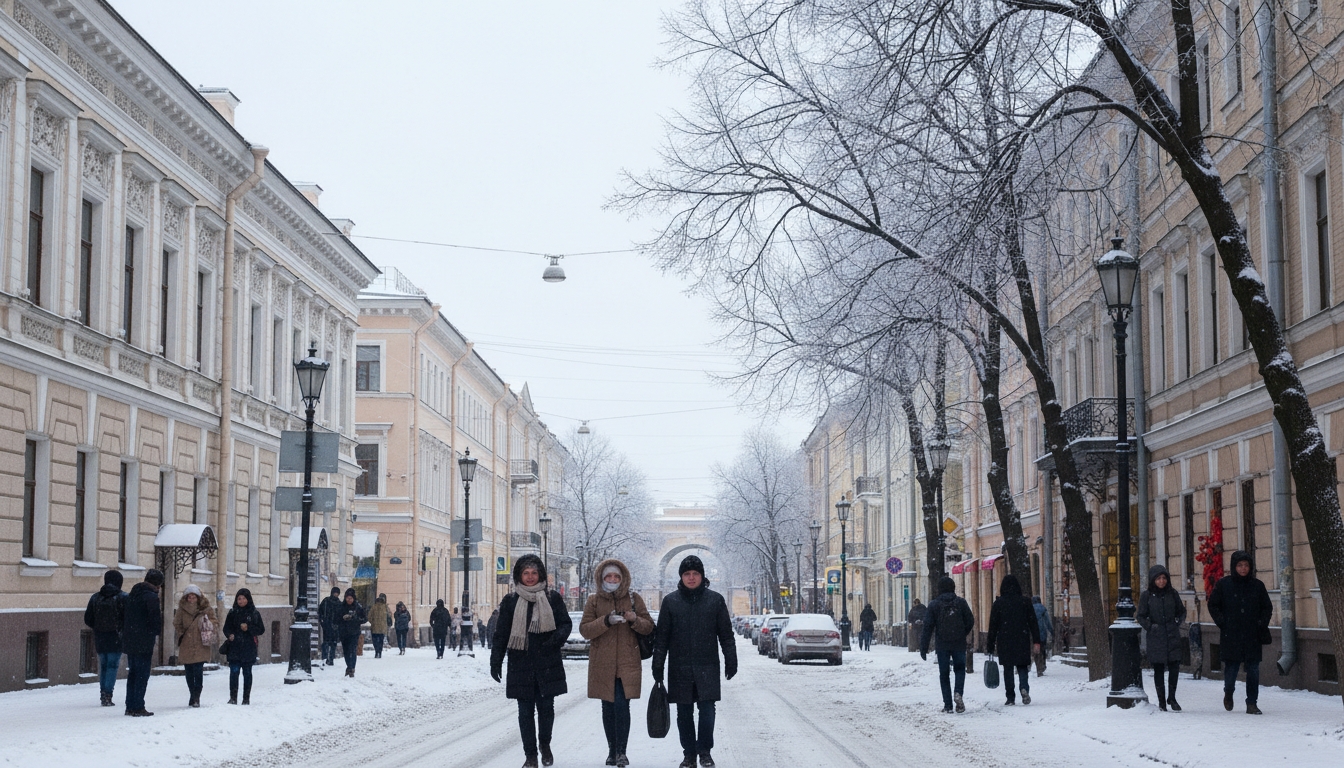 Петербург ждёт похолодание до -8 градусов Сгенерировано