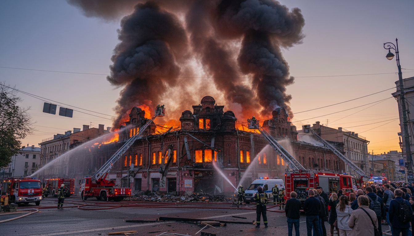 Пожар на Правобережном рынке унёс жизнь человека Сгенерировано