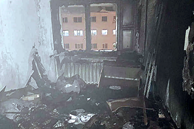 С места происшествия ГУ МЧС России по Магаданской области