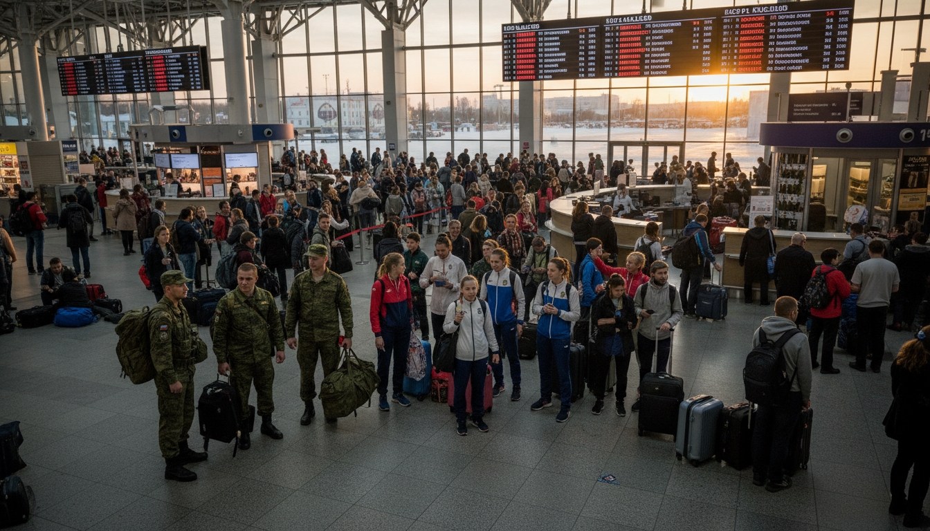 Аэропорт Пулково перегружен из-за закрытия московских аэровокзалов Сгенерировано