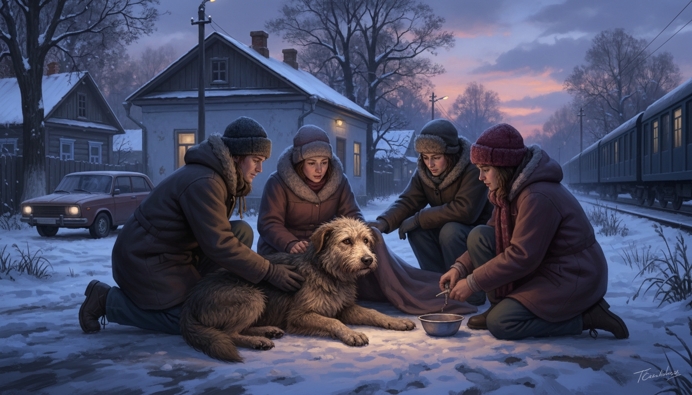 В Петергофе спасли собаку с пулевыми ранениями Сгенерировано