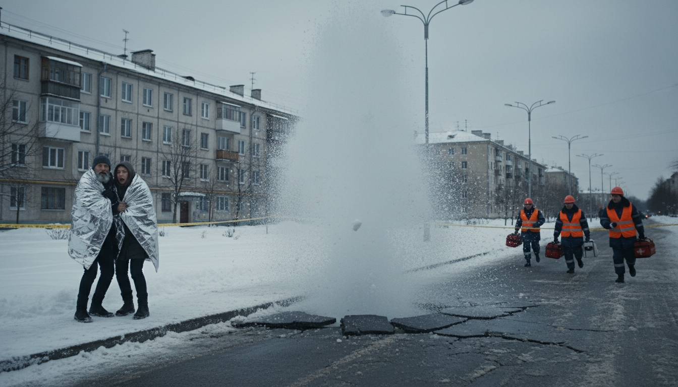 Два человека пострадали при прорыве трубы с кипятком Сгенерировано
