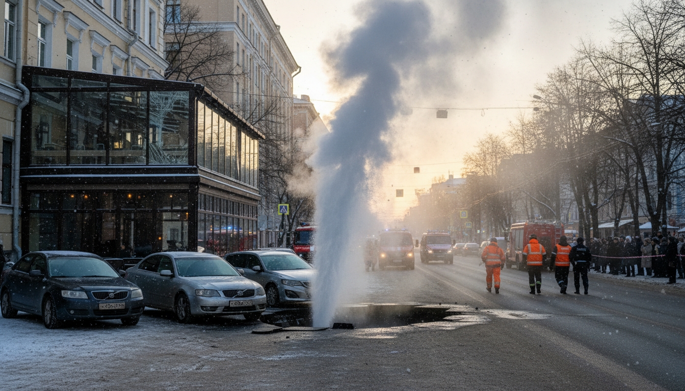 Прорыв трубы с кипятком на Маршала Казакова: пострадали ребёнок и пенсионер Сгенерировано