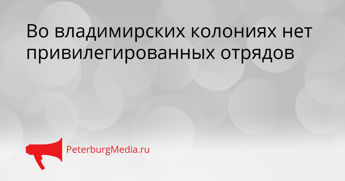 Во владимирских колониях нет привилегированных отрядов Сгенерировано