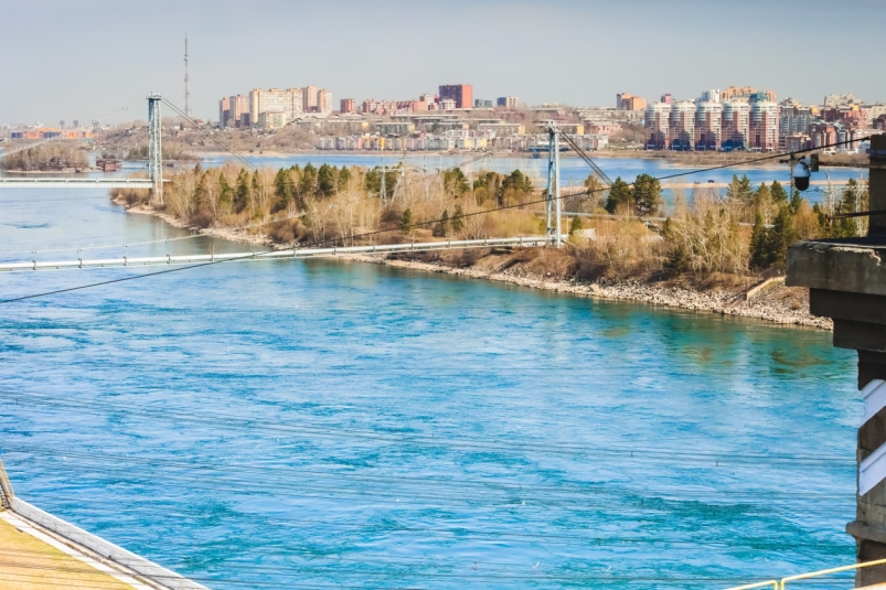 Ангара. Плотина ГЭС. Иркутск. Юлия Ушакова, ИА IrkutskMedia