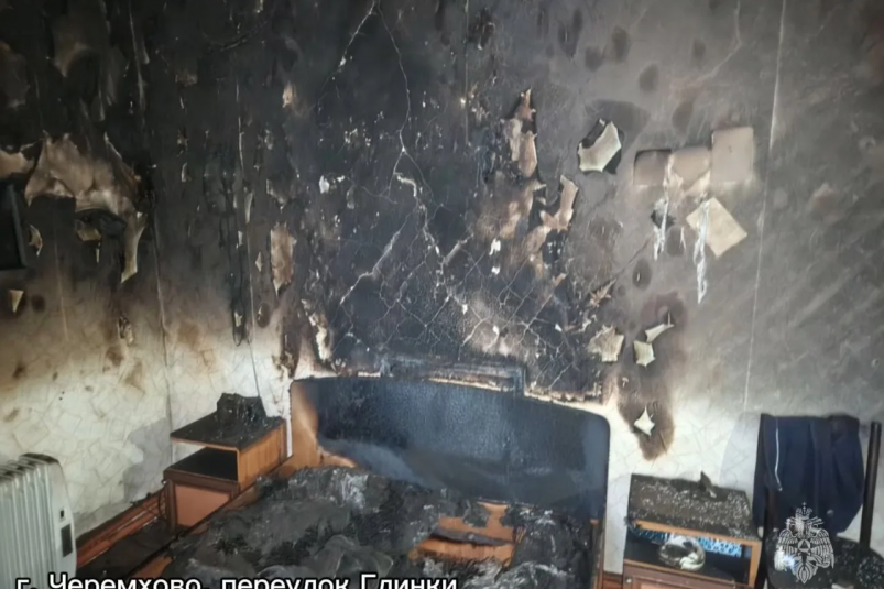 Место пожара МЧС по Иркутской области