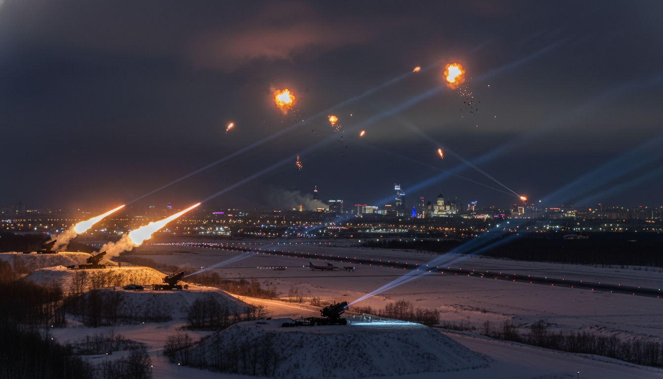 ПВО сбила дроны над Ленобластью, аэропорт Пулково временно закрыт Сгенерировано