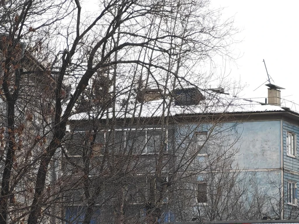 Жители домов на улице Мухина рискуют быть заваленными снегом с крыш Юлия Ожегова, ИА PriamurMedia