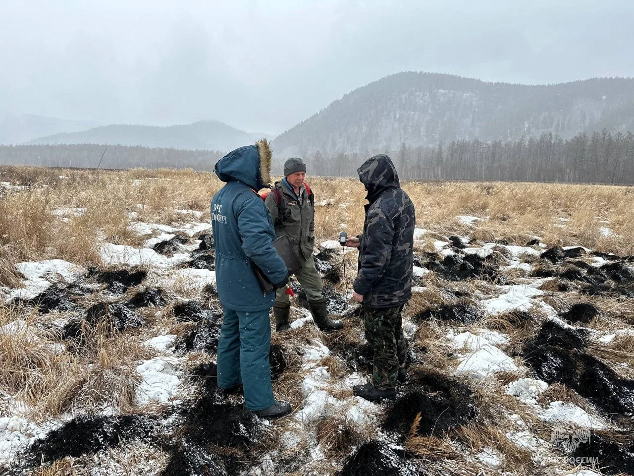 Фото с место происшествия пресс-службы ГУ МЧС по Забайкалью