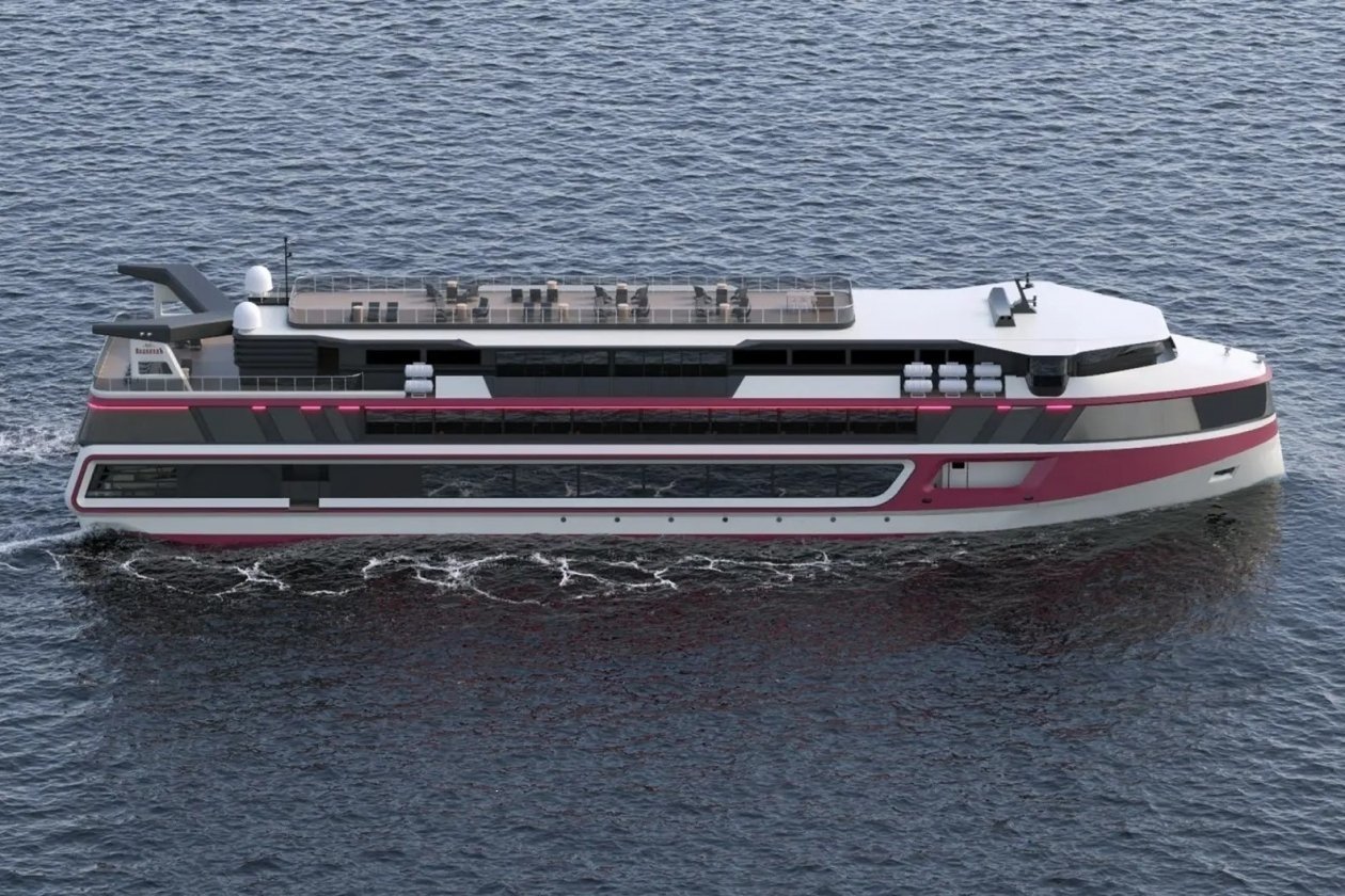 Первый в России крупный пассажирский электроход &quotБайкал&quot построят в Приангарье Визуализация проекта предоставлена компанией &quotВодоходЪ&quot