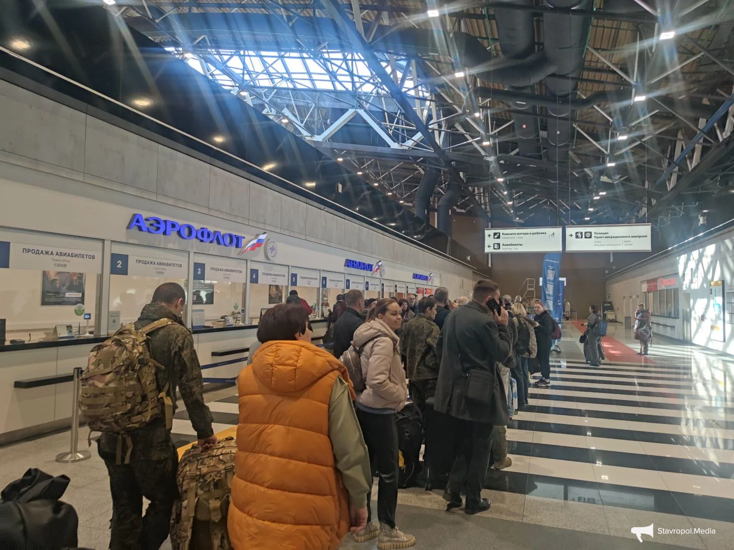 Обстановка в аэропорту Шереметьево после отмены рейса до Ставрополя ИА Stavropol.Media