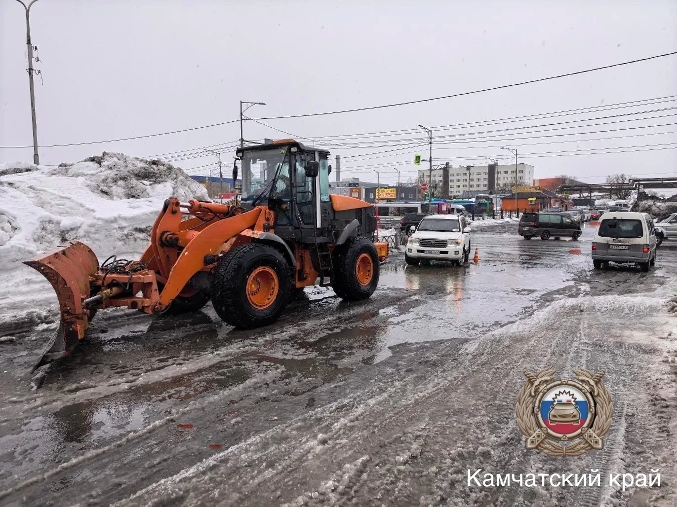 Кадры с места аварии на Проспекте Победы в ПЕтропавловске-Камчатском. 20 марта 2026 год Госавтоинспекция по Камчатскому краю