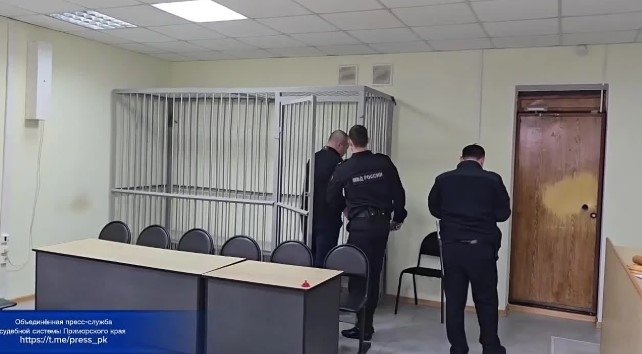 Второй фигурант дела о вымогательстве заключен под стражу (скриншот видео) объединенная пресс-служба судебной системы Приморья в MAX (6+)