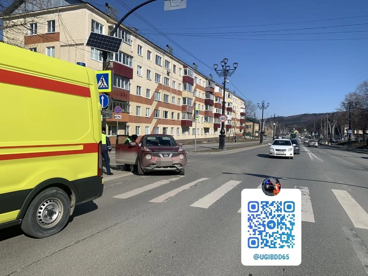 Фото с места происшествия УГИБДД УМВД России по Сахалинской области