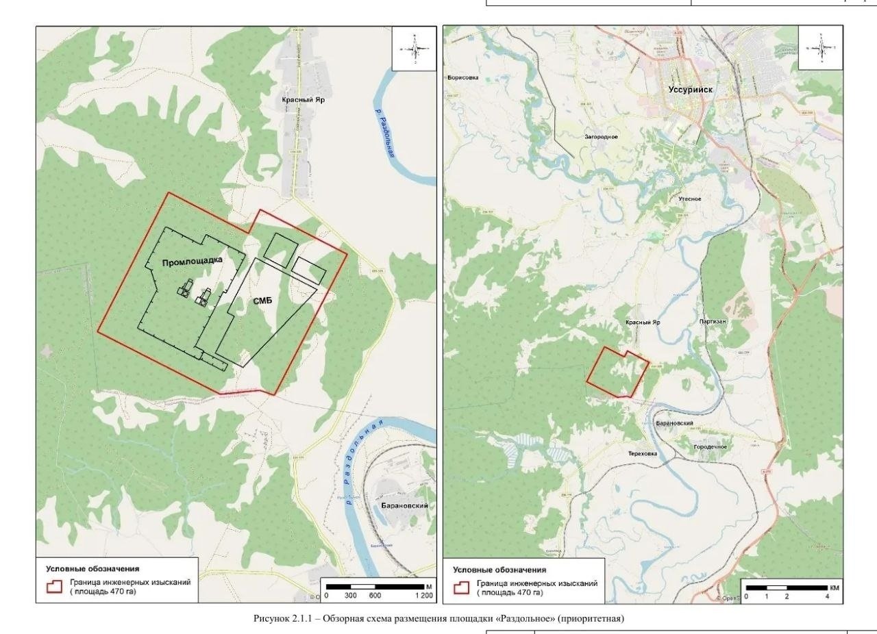 Обзорная схема размещения площадки &quotРаздольная&quot материалы для ознакомления и проведения публичных слушаний