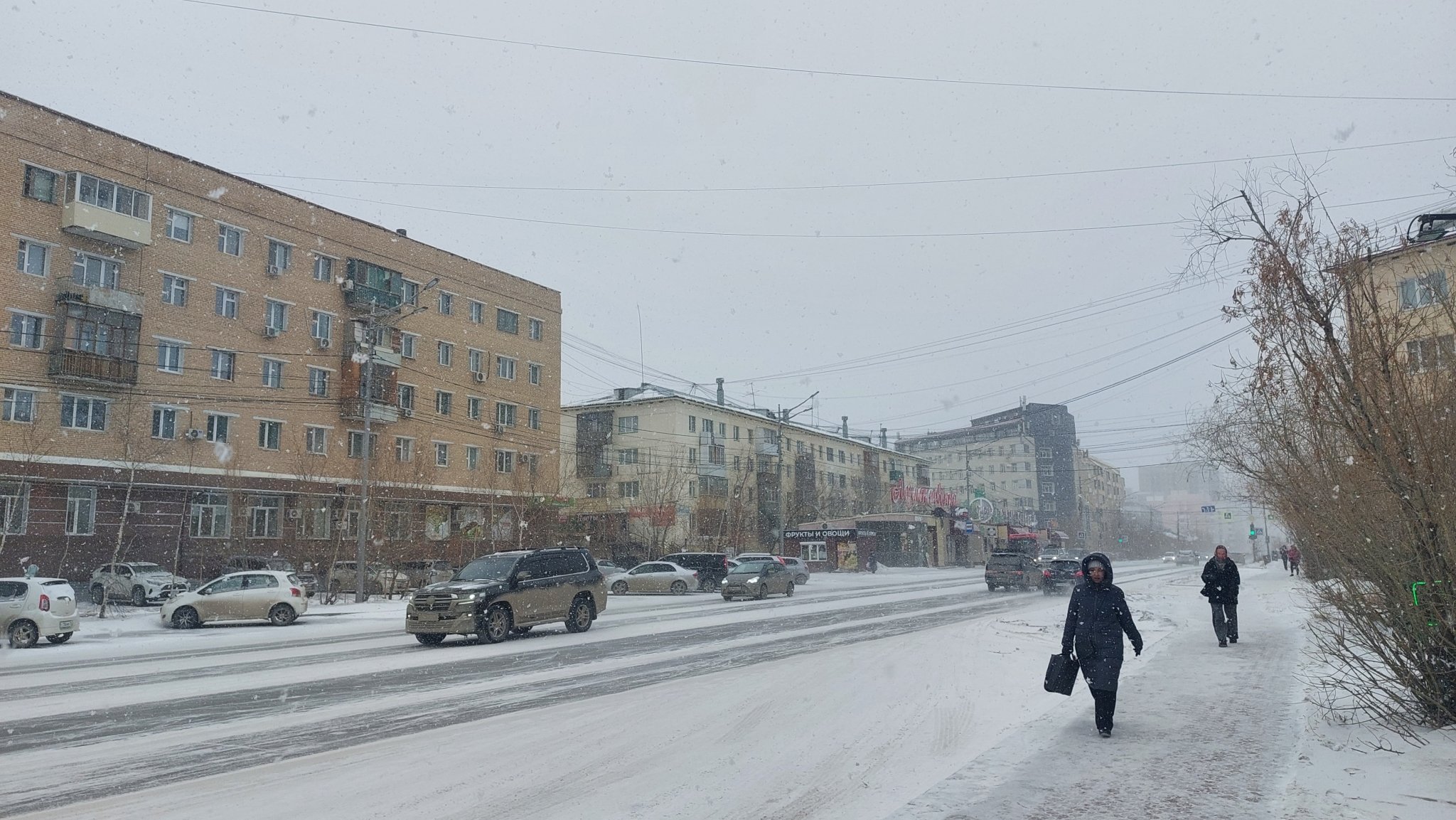 Гололедица на дорогах в Якутске ИА YakutiaMedia