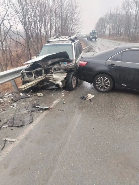 Два автомобиля стокнулись на трассе в Шкотовском районе Пресс-служба УМВД России по Приморскому краю