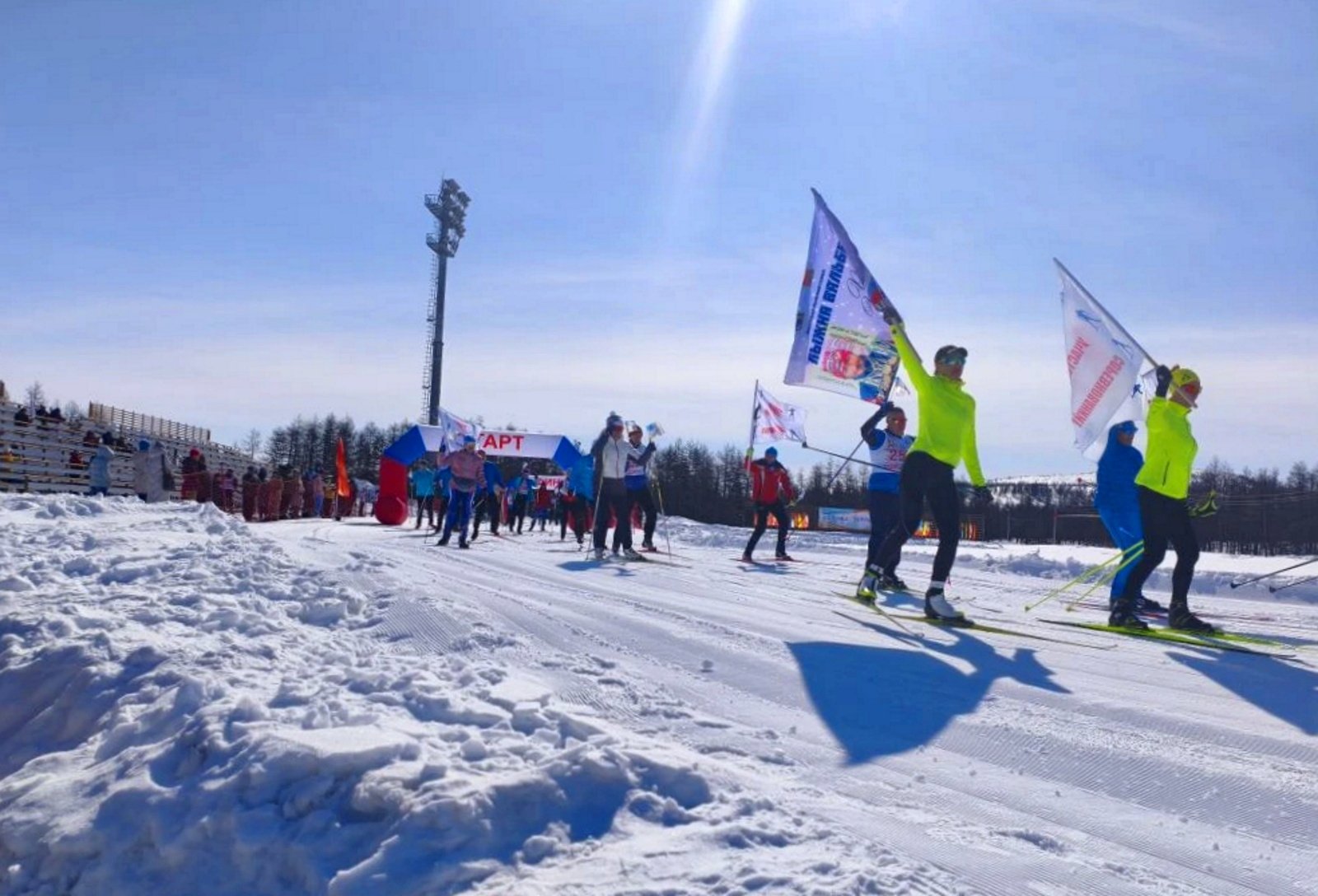 Открытие универсального лыжного стадиона Тихрыбком