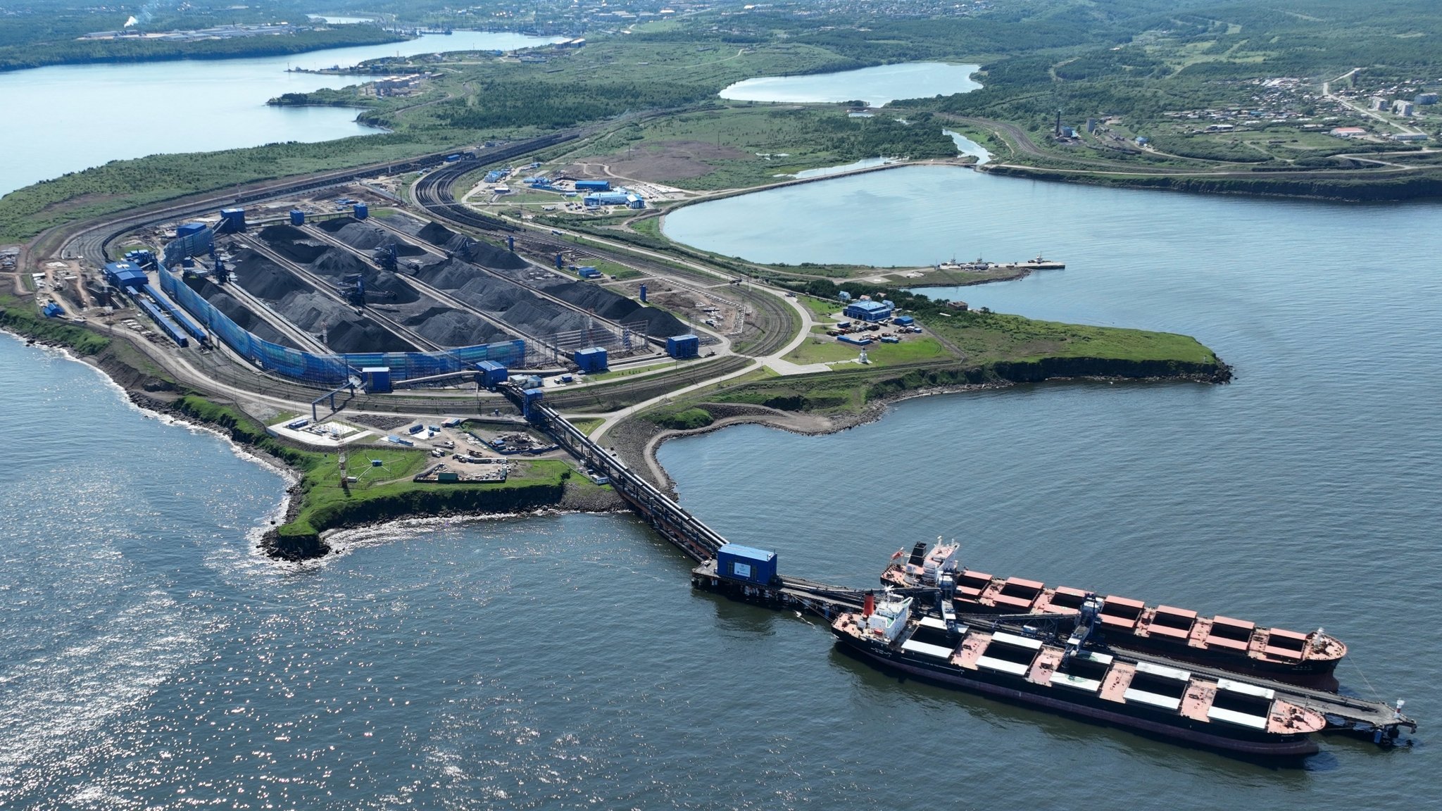 В марте терминал &quotОстерра&quot отгрузил на экспорт 530,1 тысячи тонн хабаровского угля предоставлено пресс-службой стивидорной компании