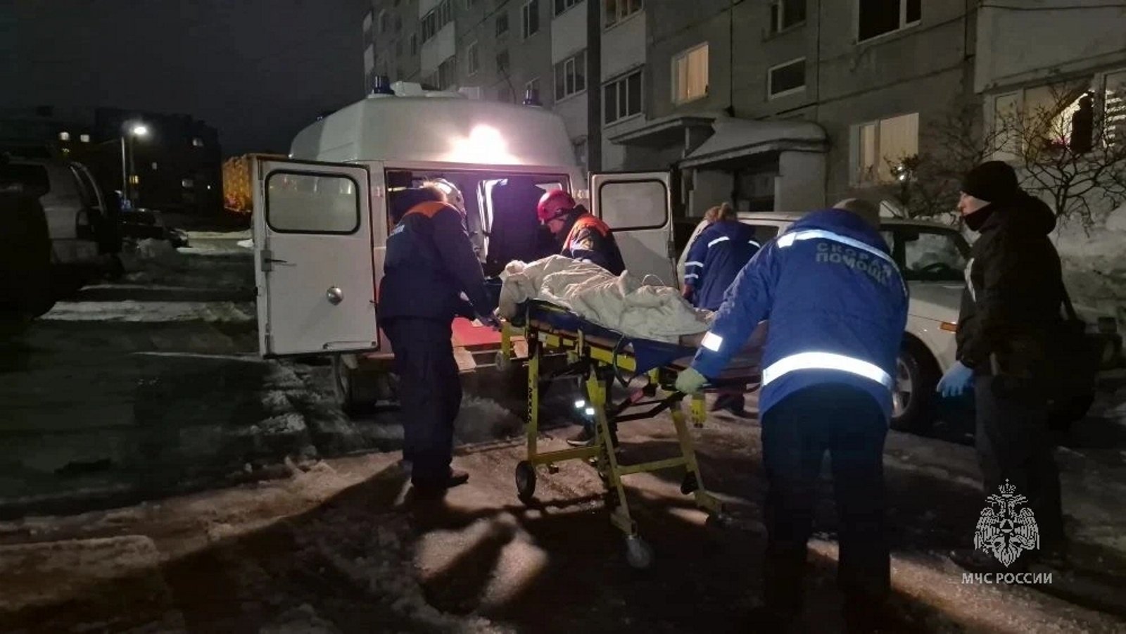 С места происшествия ГУ МЧС России по Магаданской области