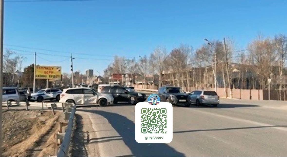 Фото с места происшествия УГИБДД УМВД России по Сахалинской области